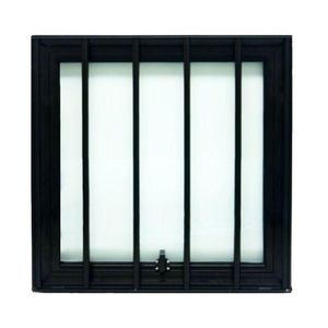 Janela Maxiar Esquadria Brasil Vetx 40x40 Preto Grade [f123]