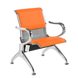 Cadeira Longarina Com Est Cromada 1 Lugar Colors Laranja