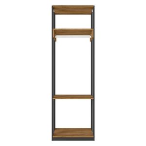 Guarda Roupa Modulado Closet Titan Preto Velluto/freijó - Pr Móveis Preto Velluto/ Freijó