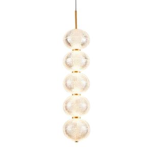 Lustre Pendente Nordecor Luse 2797 Ouro Champagne Led Bivolt Ouro Champagne 2797