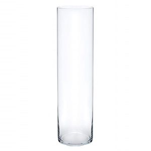 Vaso Vidro Cilindro Grande Comprido 40x14cm Transparente