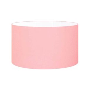 Cúpula Tecido Cilindrica Abajur Luminária 50x30cm Rosa Bebê