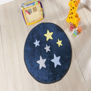 Tapete Premium Baby Estrela Azul Marinho Guga Tapetes