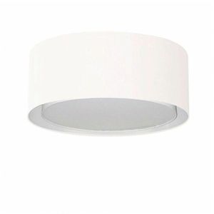 Plafon Cilíndrico Duplo Md-3036 Tecido 50x25cm Bivolt Branco