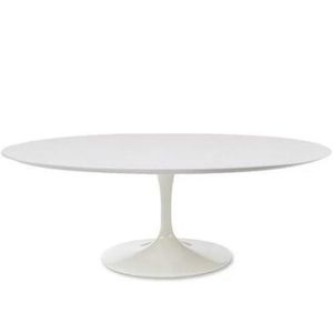 Mesa de Jantar Saarinen Oval 160x90 cm Laqueada Branco