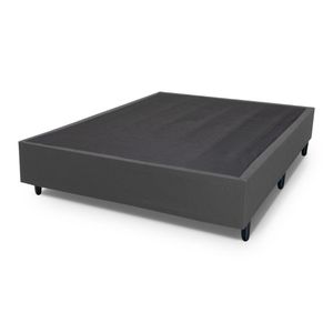 Base Box Casal Prince Sued 1,38x1,87x0,32 Cinza