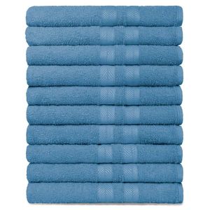 Kit 10 Toalhas De Banho Pet Shop 100% Algodão Enxuta Caricinha - Azul Claro