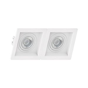 Spot De Embutir Recuado Linked Save Energy Para 2 Lâmpadas Ar70 Gu10 Bivolt Branco Se-330.2072
