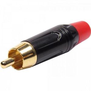 Plug Rca Metal Com Parte Inferior Vermelha Pgrc0022 - Pct -