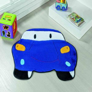 Tapete Premium Baby Carro 78cm x 60cm Azul Royal
