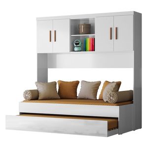 Jogo De Quarto ônix Aéreo 4 Portas E Bicama Flex Branco Com Colchões Physical D20 - Peternella Móveis Branco