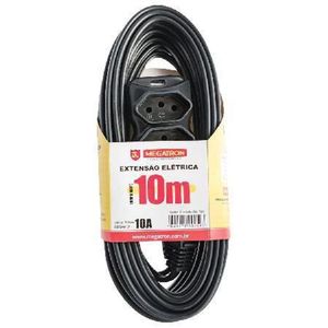 Extensao Cabo Pp Plano 3x0,75 10 Metros Pt 59