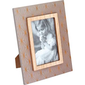 Maitê Porta-Retratos 10X15 23X18X1Cm Mdf Cinza