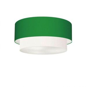 Plafon Duplo Cilíndrico Md-3062 45x40cm Bivolt Verde Branco