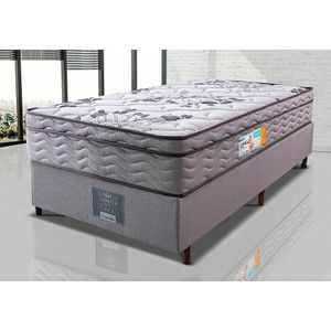 Cama Box Solteiro Colchão Ortopédico + Box 88x188x67 One Face Espuma D45 Cinza