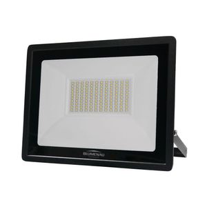 Refletor Blumenau De Led Slim 100w Preto Bivolt 6500k Luz Fria