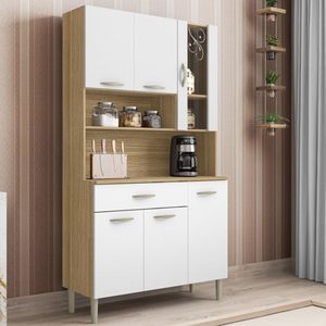 Armário De Cozinha Compacta 6 Portas 1 Gaveta Golden Freijó-supremo