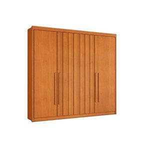 Guarda Roupa Solteiro 4 Portas 2 Ripadas e 4 Gavetas Grécia Cinamomo - Conquista