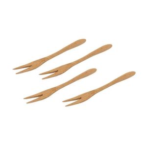 Jogo De Garfos De Bambu Ecokitchen 4 Pçs