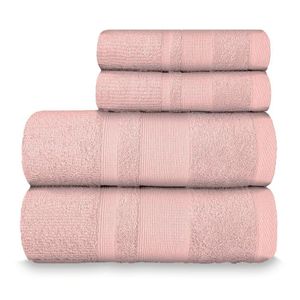 Jogo De Toalha Banhão Master 100% Algodão 4 Peças Gramatura 550 Rosa Cravo