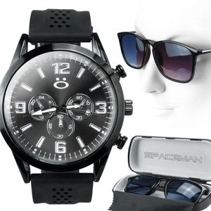 Relogio Aço Inox Masculino + Proteçao Uv Oculos Sol + Case Social Original Presente Analogico Casual