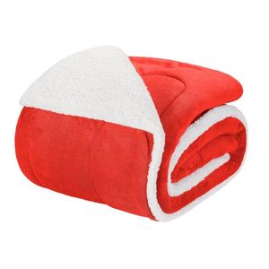 Edredom Queen Coberdrom Noruega Sherpa-mantinha 1 Peça - Vermelho