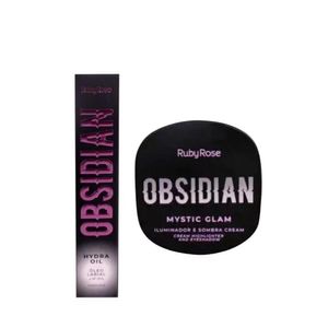 Kit Ruby Rose Obsidian Lipoil+iluminador Mysticglam Pearl