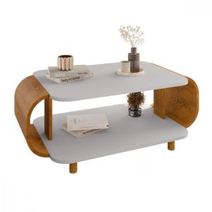 Mesa De Centro Floripa Naturalle Com Off White Bechara Naturalle Com Off White