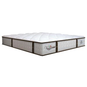 Colchão Casal King Molas Ensacadas Gazin Com Pillow Veneza Branco/Marrom 193x203x30cm