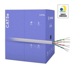 Cabo De Rede Cat5e 305m Fortrek Fk 500c Cmx Cinza - Cx - 305