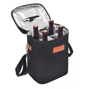 Bolsa Termica Porta Vinhos Taças 4 Garrafas Mochila Wine Bag Cooler Com Divisorias Removiveis Bag Executiva Porta Wisky