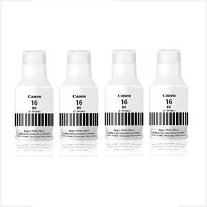 Kit Refil De Tinta Canon Gi-16 4x Un Preto Original Gi16 G16 Bk Gx5010 Gx6010 Gx7010