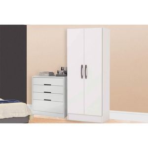 Guarda Roupa 2 Peças (1guardaroupa+1cômoda) Qc116 Branco (qc12) - Kappesberg