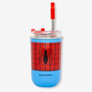 Copo Neo Com Canudo Homem-aranha Marvel