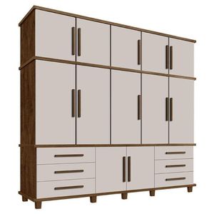 Guarda Roupa Casal Londres Malbec Off White - Luapa Móveis