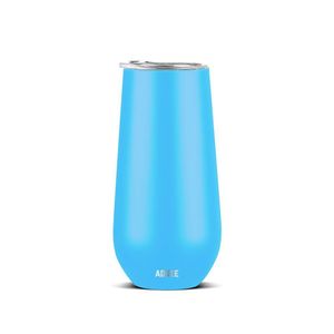 Copo Taça Térmica Aduze Champagne Espumante Drink Lux Azul Celeste 150ml