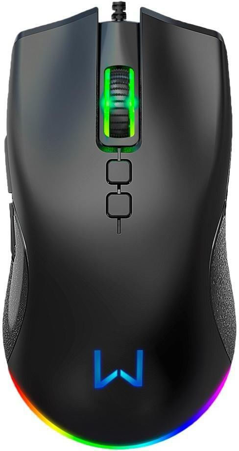 Mouse-Gamer-Warrior-Rush-7-Botoes-RGB-12000-DPI-Pixart-3327-MO392-Preto
