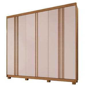 Guarda Roupa 6 Portas 4 Gavetas Lisboa Benetil Cinamomo Off White