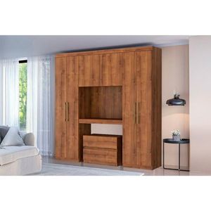Guarda-Roupa Casal 6 Portas e 2 Gavetas Porto 837 Nature