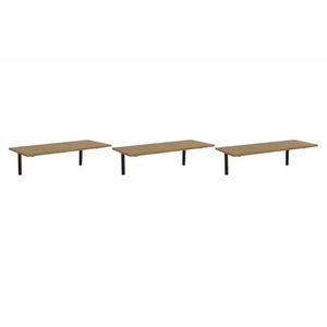 Módulo De Quarto Casal Kit 3 Prateleiras Industrial Li009 21x72x29 Freijo-preto - Kappesberg
