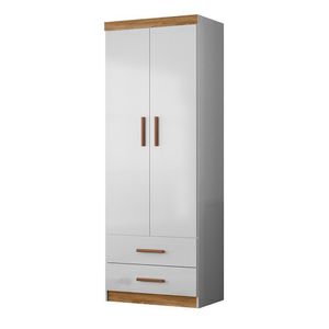 Guarda Roupa Infantil ônix 2 Portas E 2 Gavetas Flex Nature-branco - Peternella Móveis Nature-branco