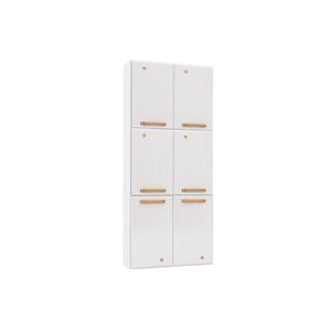 Torre Quente De Cozinha Paneleiro Diamante Aço Com 6 Portas 70cm Branco Telasul