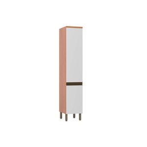 Torre Quente De Cozinha Paneleiro Thela Macadâmia Com 2 Portas 40cm Freijó Branco Telasul