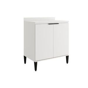 Gabinete De Cozinha Modulado Balcão Alpha 2507 2 Portas Com Tampo 80cm Branco