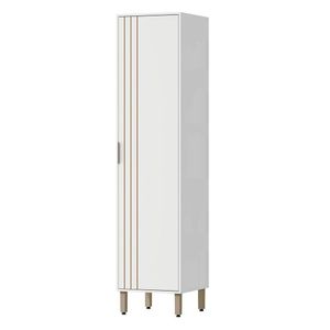 Paneleiro 1 Porta Ripada 49 Cm Mdp Glor Pgl02 Branco Neve Mxm