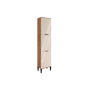 Paneleiro De Cozinha Modulado Alpha 2510 Com 3 Portas 50cm Freijó Off White