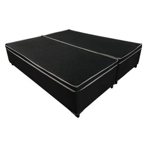 Base Cama Bau Articulado Queen 1,98x1,58x0,40 Suede E Preto
