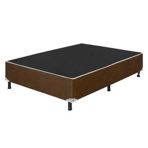 Base Cama Casal 1,88 X 1,28 X 0,42 Suede Marrom
