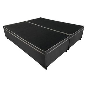 Base Cama Bau Articulado King 2,03x1,93x0,40 Suede E Cinza