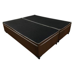 Base Cama Bau Articulado King 2,03x1,93x0,40 Suede E Marrom